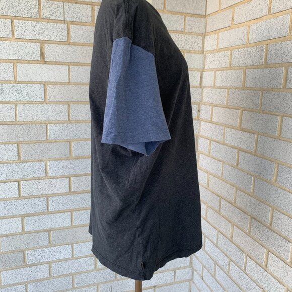 QUICKSILVER T-SHIRT MENS SIZE LARGE 100% COTTON GRAY BLUE - Picture 3 of 7